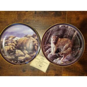 Decorative plates from the Islandia series Families of the wild series